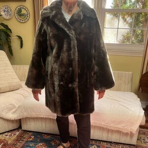 Women’s Size Medium Royal-Minke by Hillmoor Faux Mink Jacket